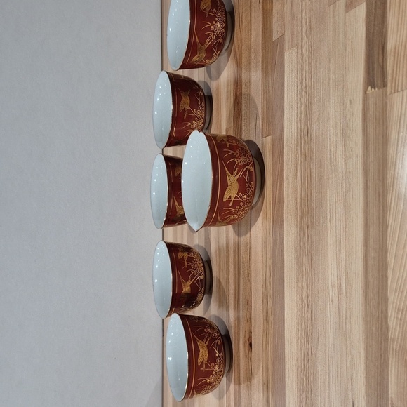 Kutani Other - Vintage kutani sake set, 6 pieces